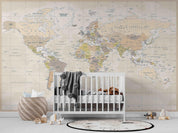 3D World Map Wall Mural Wallpaper LQH 737- Jess Art Decoration