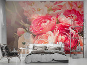 3D Pink Floral Wall Mural Wallpaper LQH 259- Jess Art Decoration