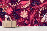3D cartoon red flower background wall mural wallpaper 50- Jess Art Decoration