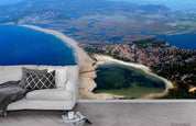 3D Blue Sea Nature Landscape Wall Mural Wallpaper LQH 225- Jess Art Decoration