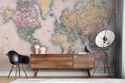 3D World Map Pattern Wall Mural Wallpaper WJ 5193- Jess Art Decoration