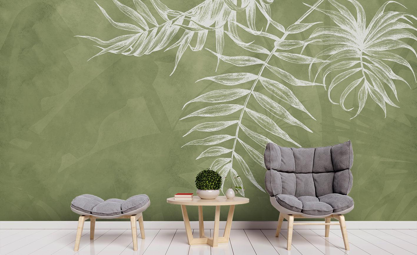 3D Abstract White Leaves Wall Mural Wallpaper 46- Jess Art Decoration