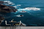 3D Blue Sea Rock Wall Mural Wallpaper LQH 281- Jess Art Decoration