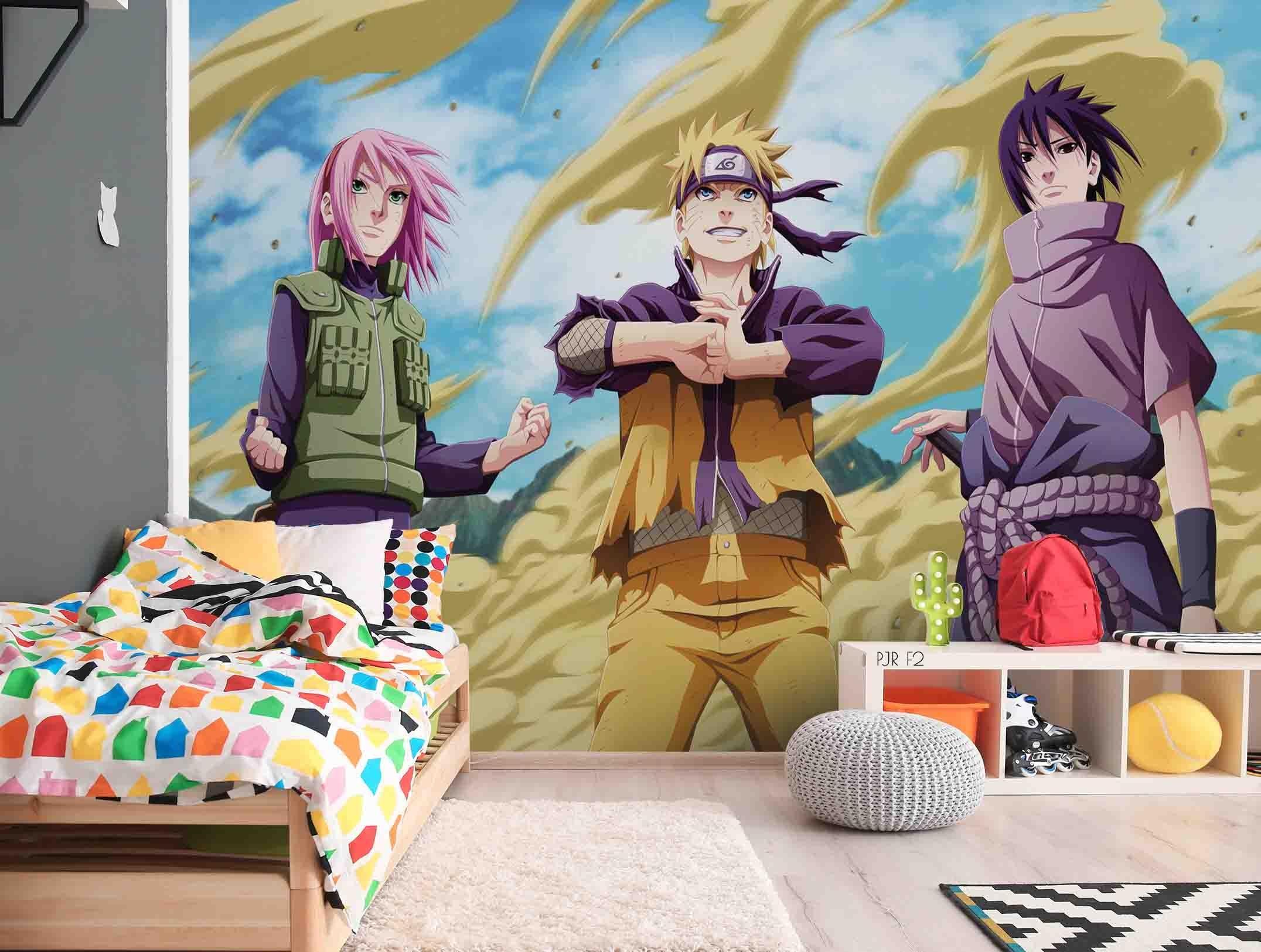 3D Ninja Character Trio anime ninja character trio mural wall mural wallpaper for teen room - view 2