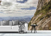 3D blue sky white cloud mountains wall mural wallpaper 45- Jess Art Decoration