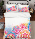 3D Red Abstract Flower Quilt Cover Set Bedding Set Pillowcases  82- Jess Art Decoration
