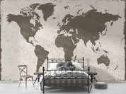 3D Crack Texture World Map Wall Mural Wallpaper LXL 224- Jess Art Decoration