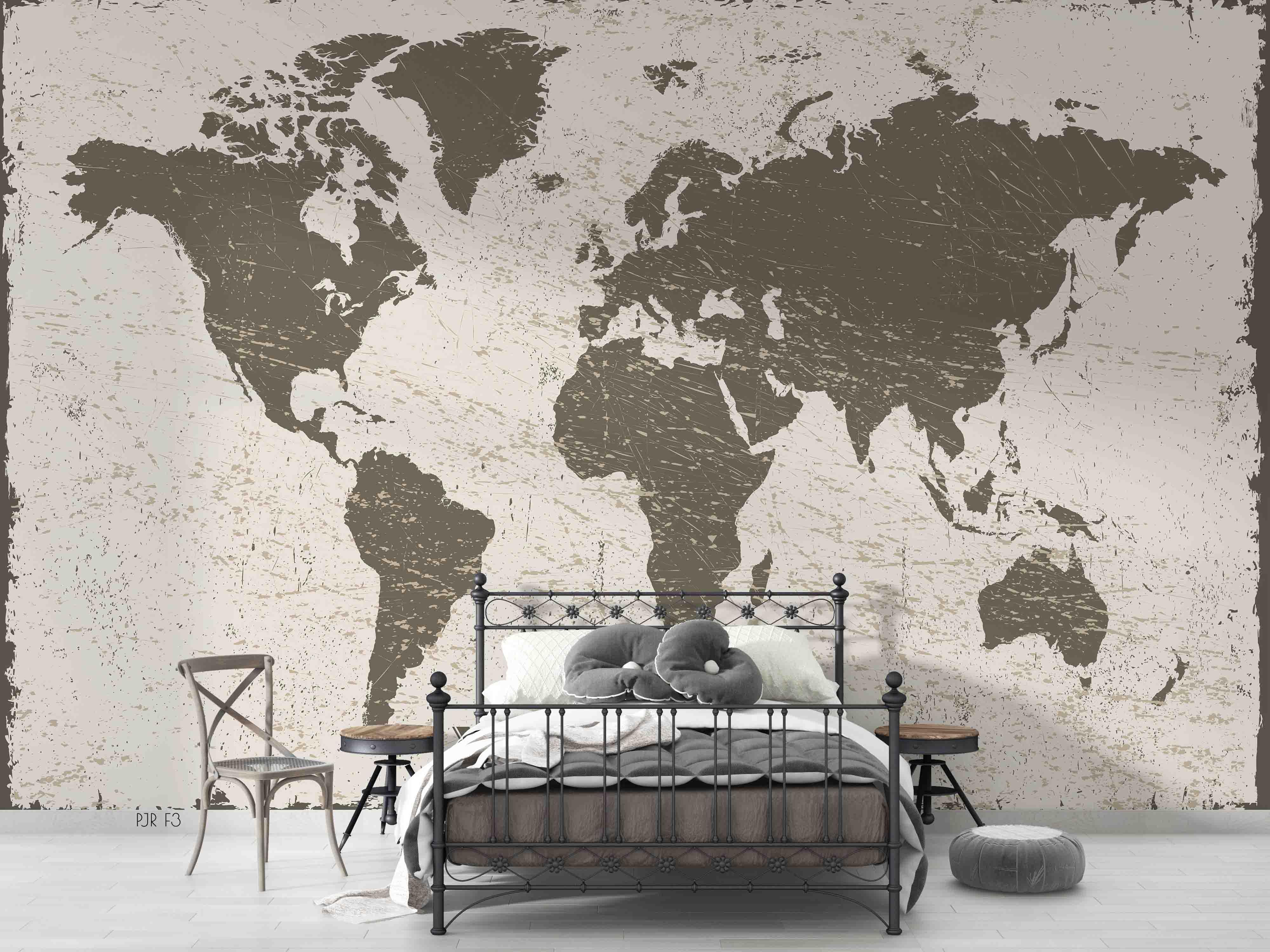 3D Crack Texture World Map Wall Mural Wallpaper LXL 224- Jess Art Decoration