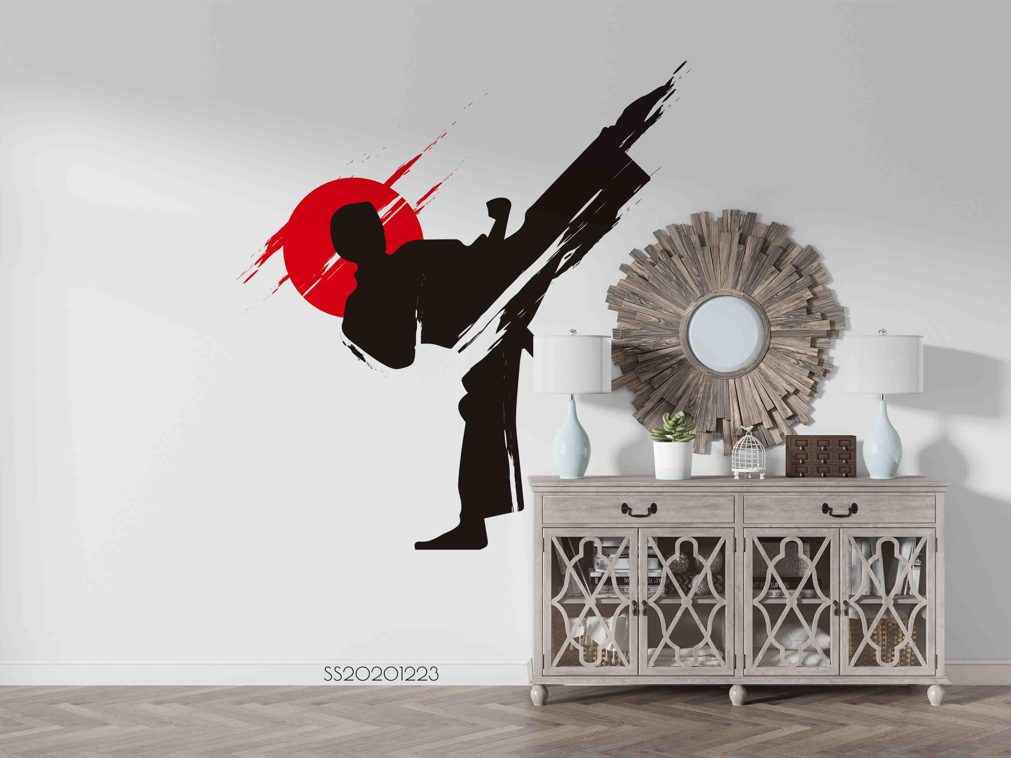 3D Taekwondo Sports Wall Mural Wallpaper LQH 157- Jess Art Decoration