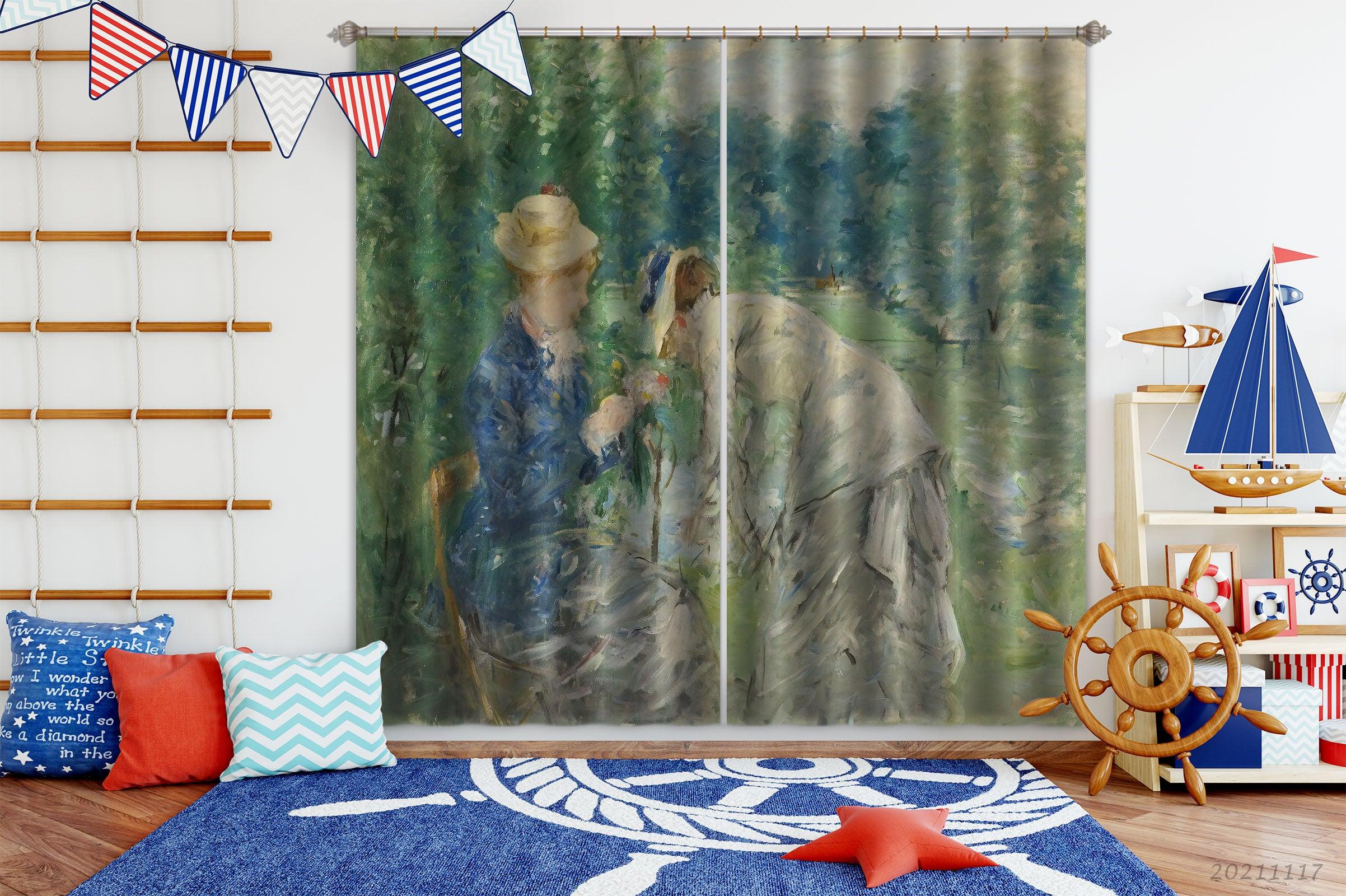 3D Landscape Oil Painting Curtains and Drapes LQH 117- Jess Art Decoration