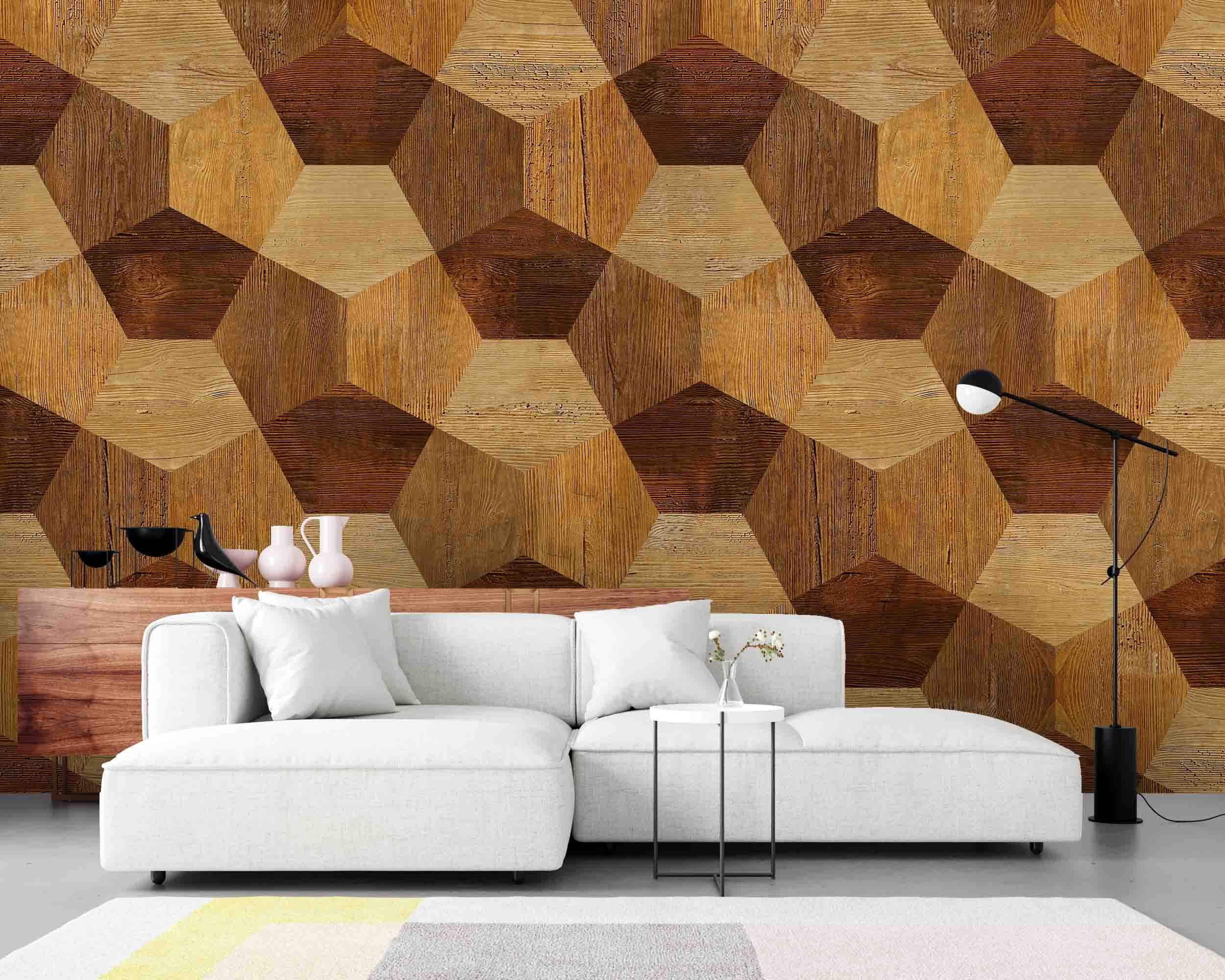 3D Solid Geometry Wall Mural Wallpaper A264 LQH- Jess Art Decoration