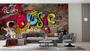 3D Abstract Graffiti Brick Wall Mural Wallpaper SWW5105- Jess Art Decoration