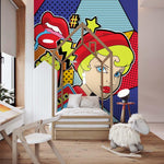 3D Girl's Red Lips Wall Mural Wallpaper 59- Jess Art Decoration
