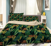 3D Green Plant Leaves Quilt Cover Set Bedding Set Duvet Cover Pillowcases LXL- Jess Art Decoration