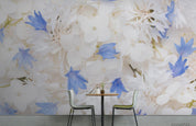 3D White Floral Pattern Wall Mural Wallpaper LQH 738- Jess Art Decoration