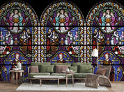 3D Stained Glass Church Wall Mural Wallpaper WJ 2097- Jess Art Decoration