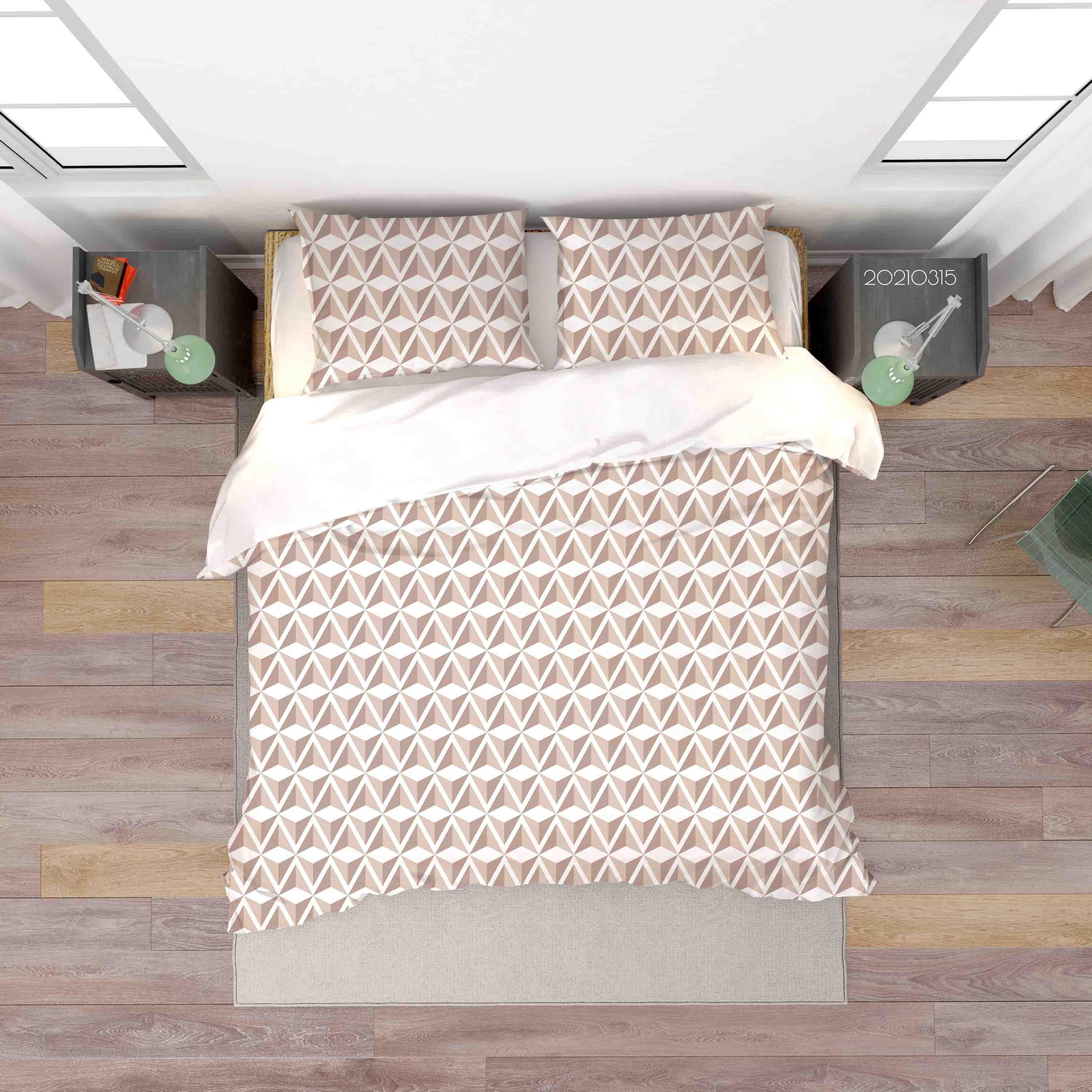 3D Abstract Geometric Art Decoration Quilt Cover Set Bedding Set Duvet Cover Pillowcases 239- Jess Art Decoration