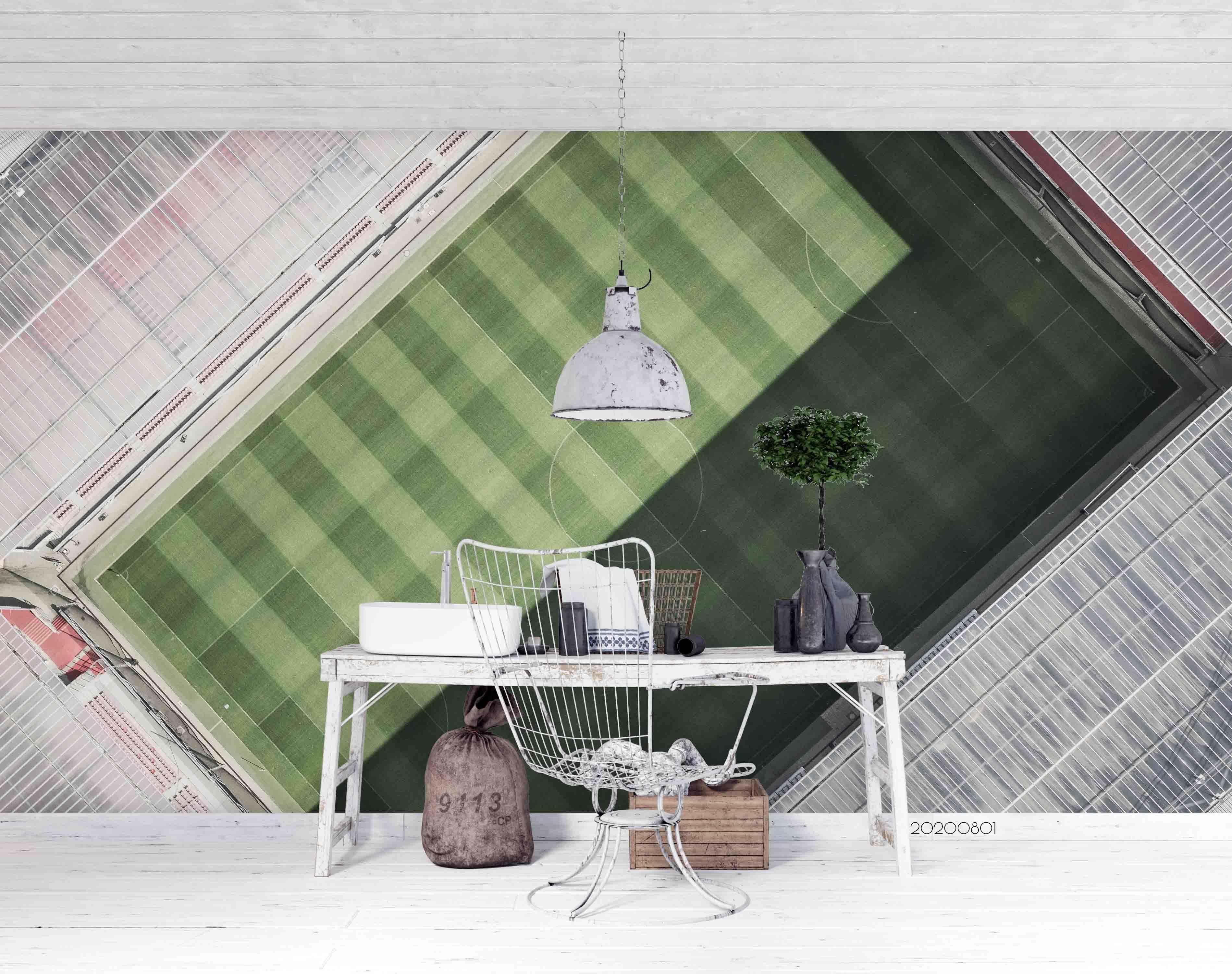 3D Football Field Stadium Wall Mural Wallpaper SF60- Jess Art Decoration