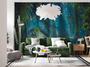 3D Dark Tropical Rainforest Wall Mural Wallpaper GD 2590- Jess Art Decoration