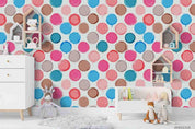 3D Color Geometric Dot Pattern Wall Mural Wallpaper LQH 38- Jess Art Decoration