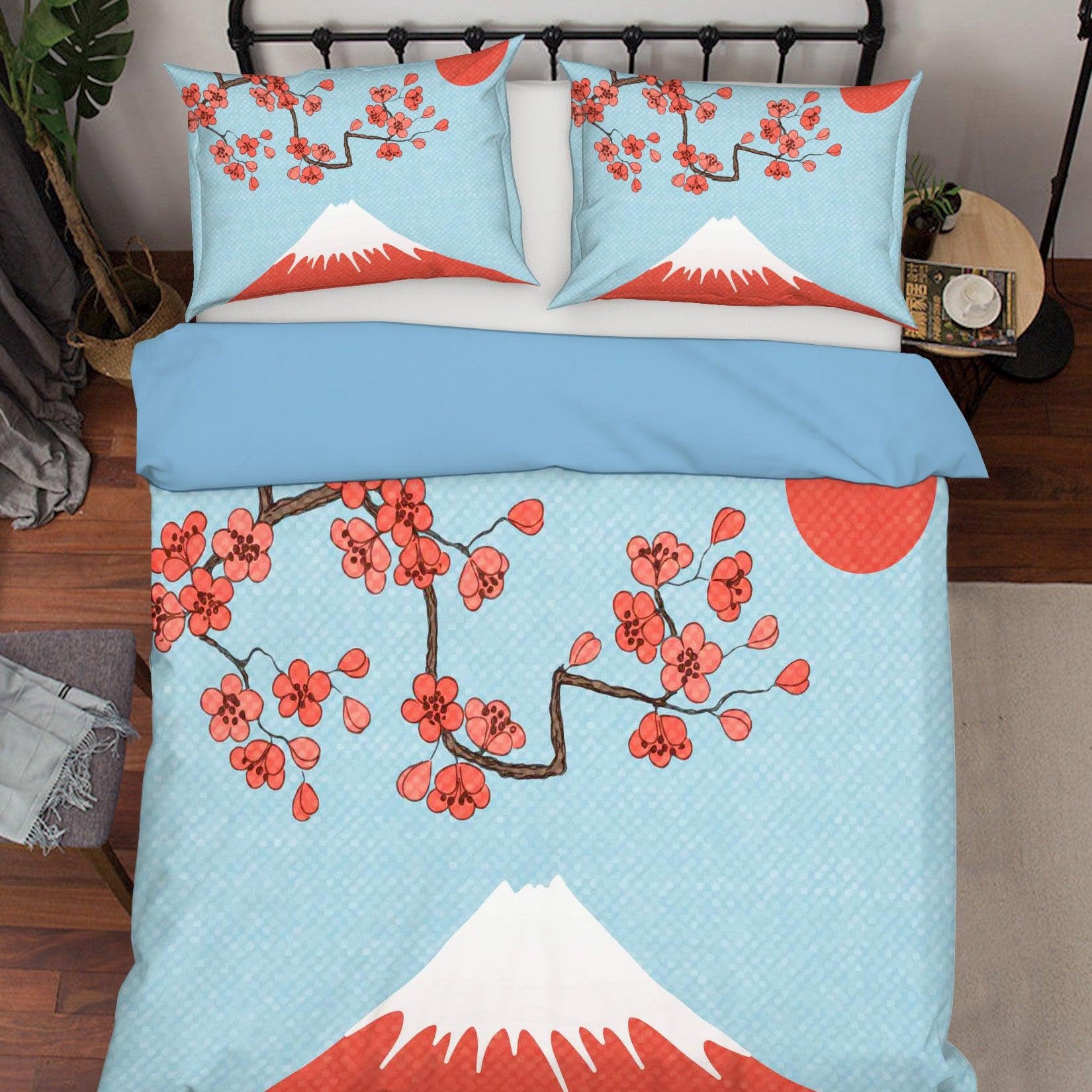 3D Red Plum Blossom Quilt Cover Set Bedding Set Pillowcases 12- Jess Art Decoration