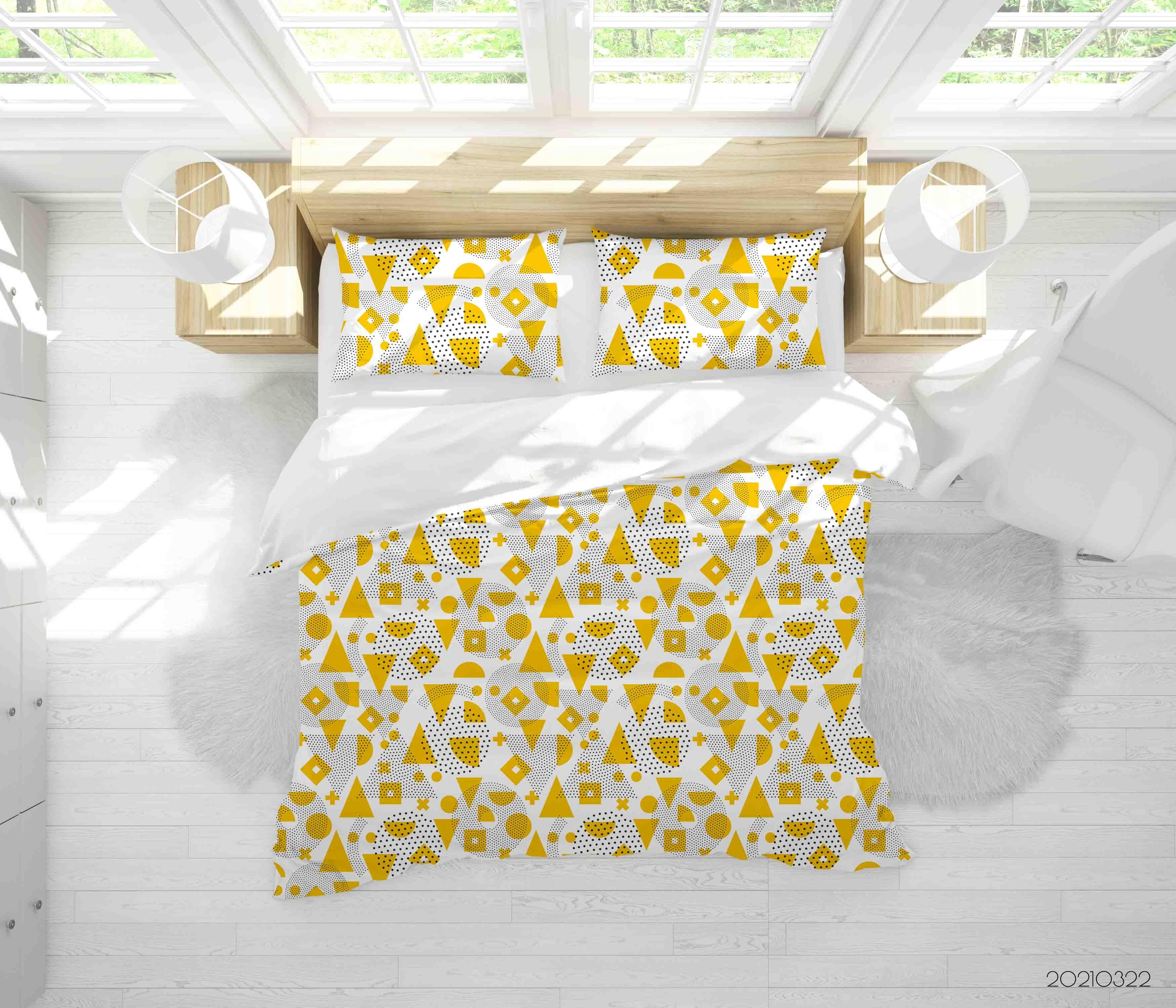 3D Abstract Geometric Pattern Quilt Cover Set Bedding Set Duvet Cover Pillowcases 15 LQH- Jess Art Decoration