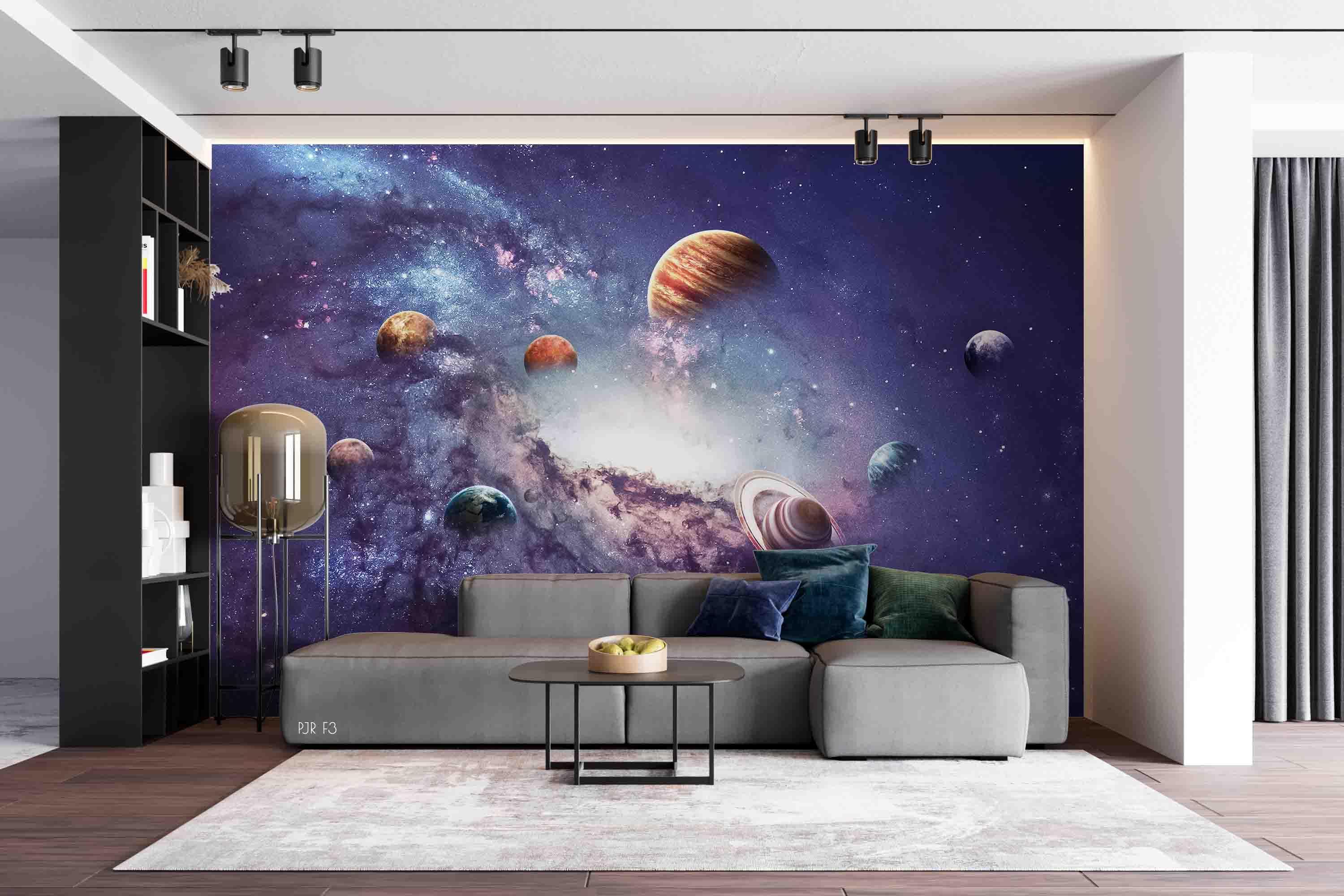 3D Nebula Jupiter Space planet nebula space mural wall mural wallpaper for kids room - view 3