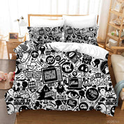 3D Abstract Illustration Art Doodle Quilt Cover Set Bedding Set Duvet Cover Pillowcases 99- Jess Art Decoration