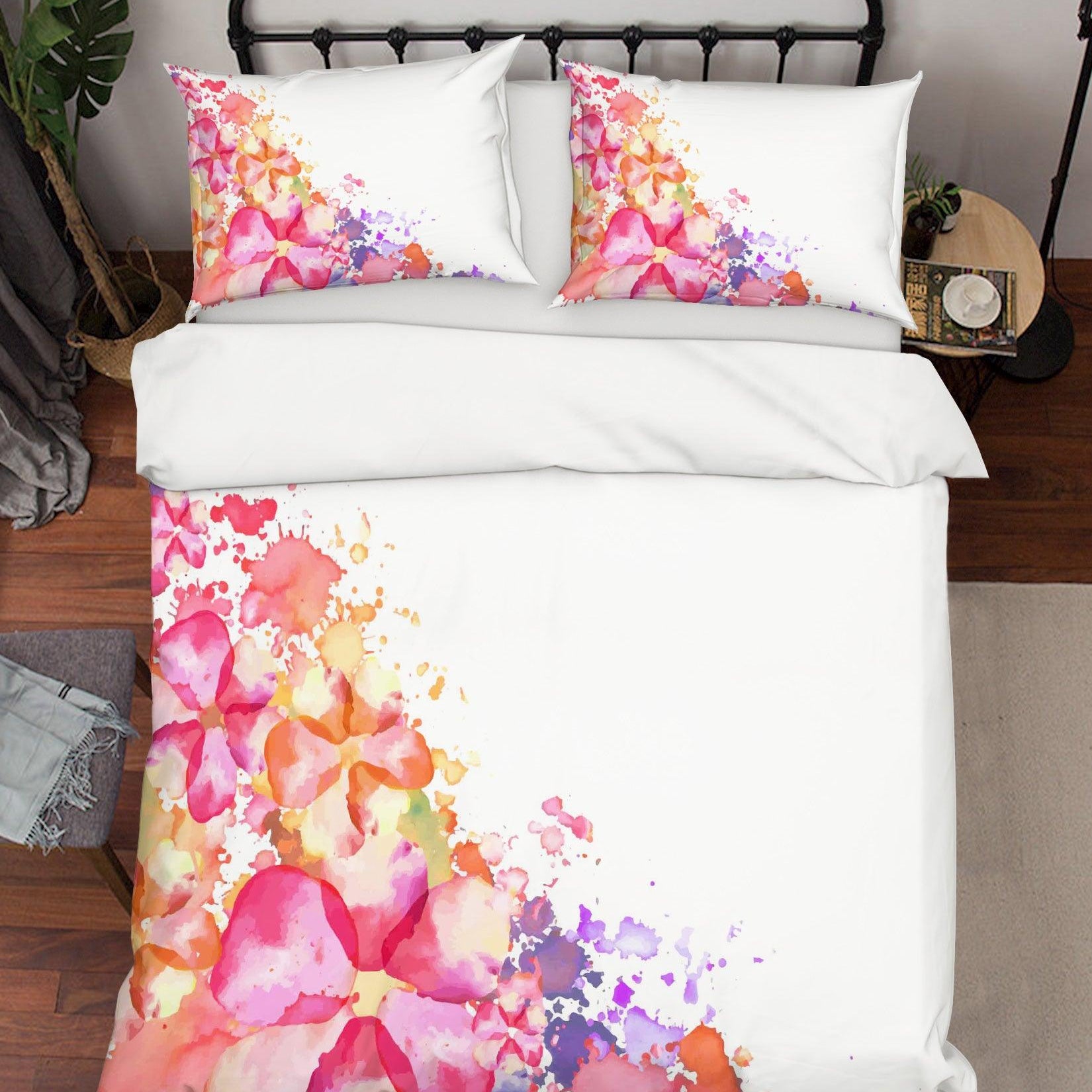 3D Pink Splash Ink Quilt Cover Set Bedding Set Pillowcases 31- Jess Art Decoration