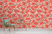 3D Red Floral Wall Mural Wallpaper SF51- Jess Art Decoration