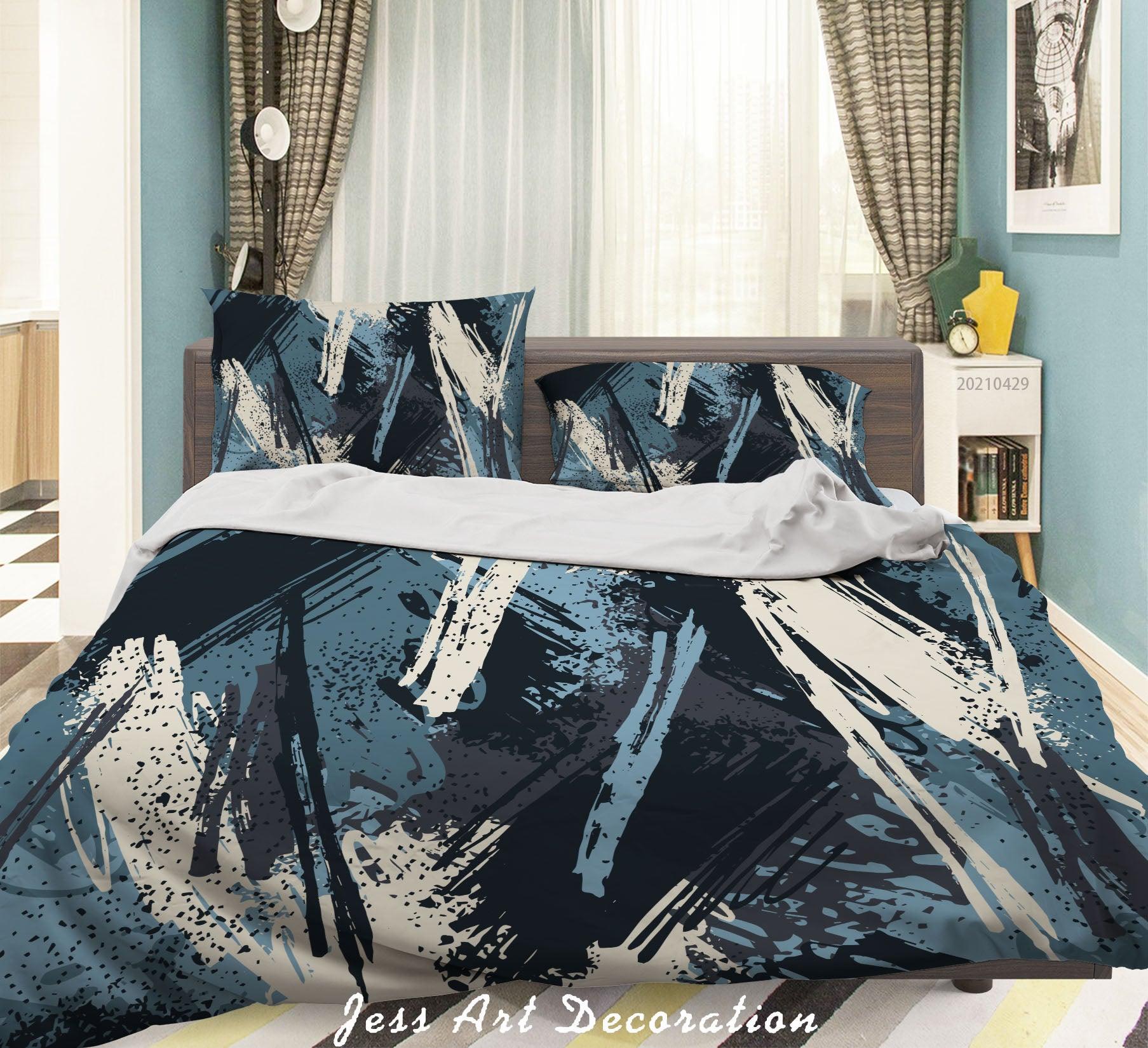 3D Abstract Graffiti Quilt Cover Set Bedding Set Duvet Cover Pillowcases 201- Jess Art Decoration