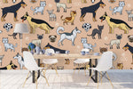 3D Different Types Dogs Wall Mural Wallpaper 23- Jess Art Decoration