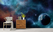 3D BLue Universe Starry Sky Planet Wall Mural Wallpaper ZY D85- Jess Art Decoration