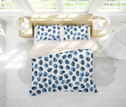 3D Blue Petals Quilt Cover Set Bedding Set Pillowcases 52- Jess Art Decoration