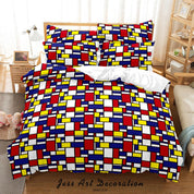 3D Abstract Color Geometry Quilt Cover Set Bedding Set Duvet Cover Pillowcases 12- Jess Art Decoration