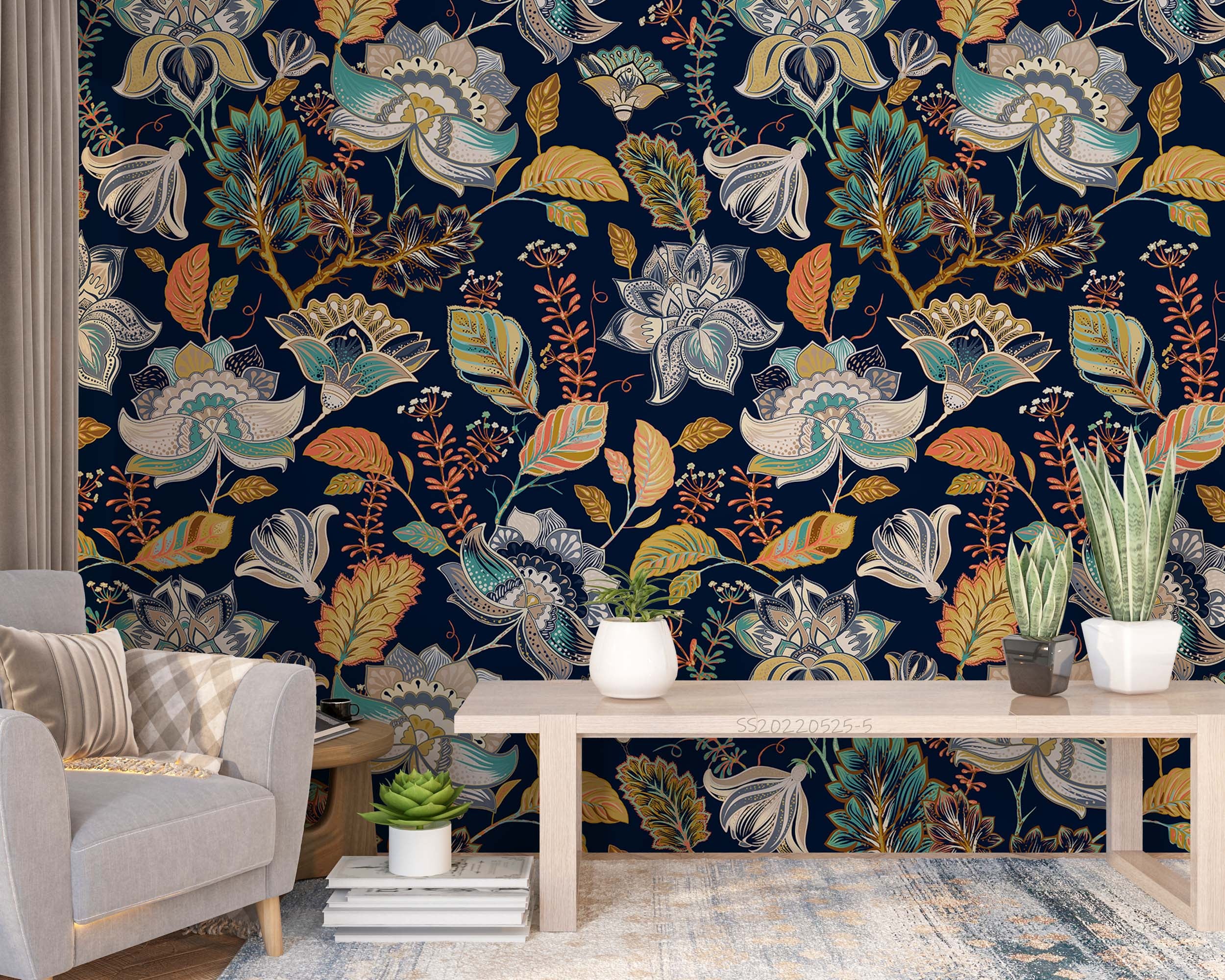 3D Vintage Floral Pattern Background Wall Mural Wallpaper GD 980- Jess Art Decoration