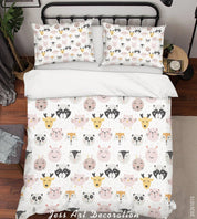 3D Cartoon Animal Foxs Cats Pattern Quilt Cover Set Bedding Set Duvet Cover Pillowcases WJ 9589- Jess Art Decoration