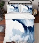3D Blue Wave Quilt Cover Set Bedding Set Pillowcases 195- Jess Art Decoration