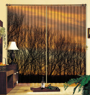 3D Woods Golden Sky Cloud Curtains and Drapes GD 2223- Jess Art Decoration