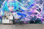 3D Anime Girl Wall Mural Wallpaper LQH 119- Jess Art Decoration