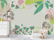3D Watercolor Green Leaf Wall Mural Wallpaper LQH 359- Jess Art Decoration
