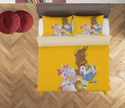 3D Yellow Rabbit Eggs Quilt Cover Set Bedding Set Duvet Cover Pillowcases SF26- Jess Art Decoration