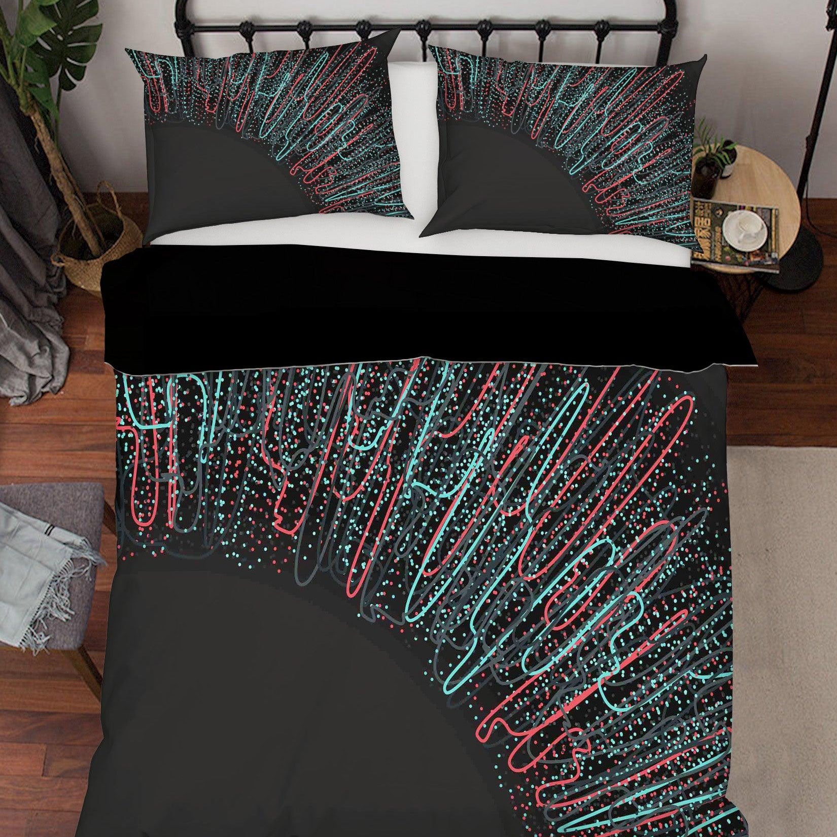 3D Abstract Geometric Figure Quilt Cover Set Bedding Set Pillowcases 01- Jess Art Decoration