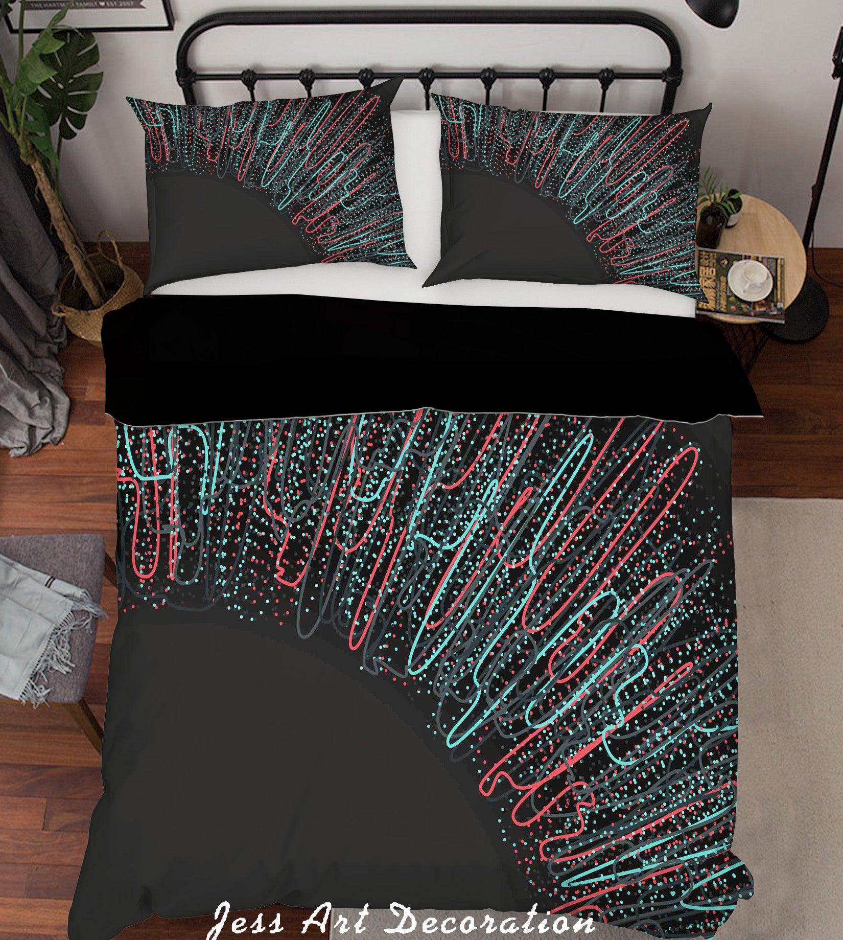 3D Abstract Geometric Figure Quilt Cover Set Bedding Set Pillowcases 01- Jess Art Decoration