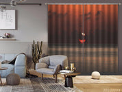 3D Dark Clouds Blocking Sun Sea Surface Curtains and Drapes GD 1059- Jess Art Decoration