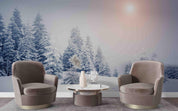 3D Snow Mountain Plant Pine Tree White Landscape Wall Mural Wallpaper LLL 1860- Jess Art Decoration