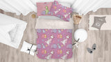 3D Cartoon Hippo Pink Quilt Cover Set Bedding Set Pillowcases 21- Jess Art Decoration