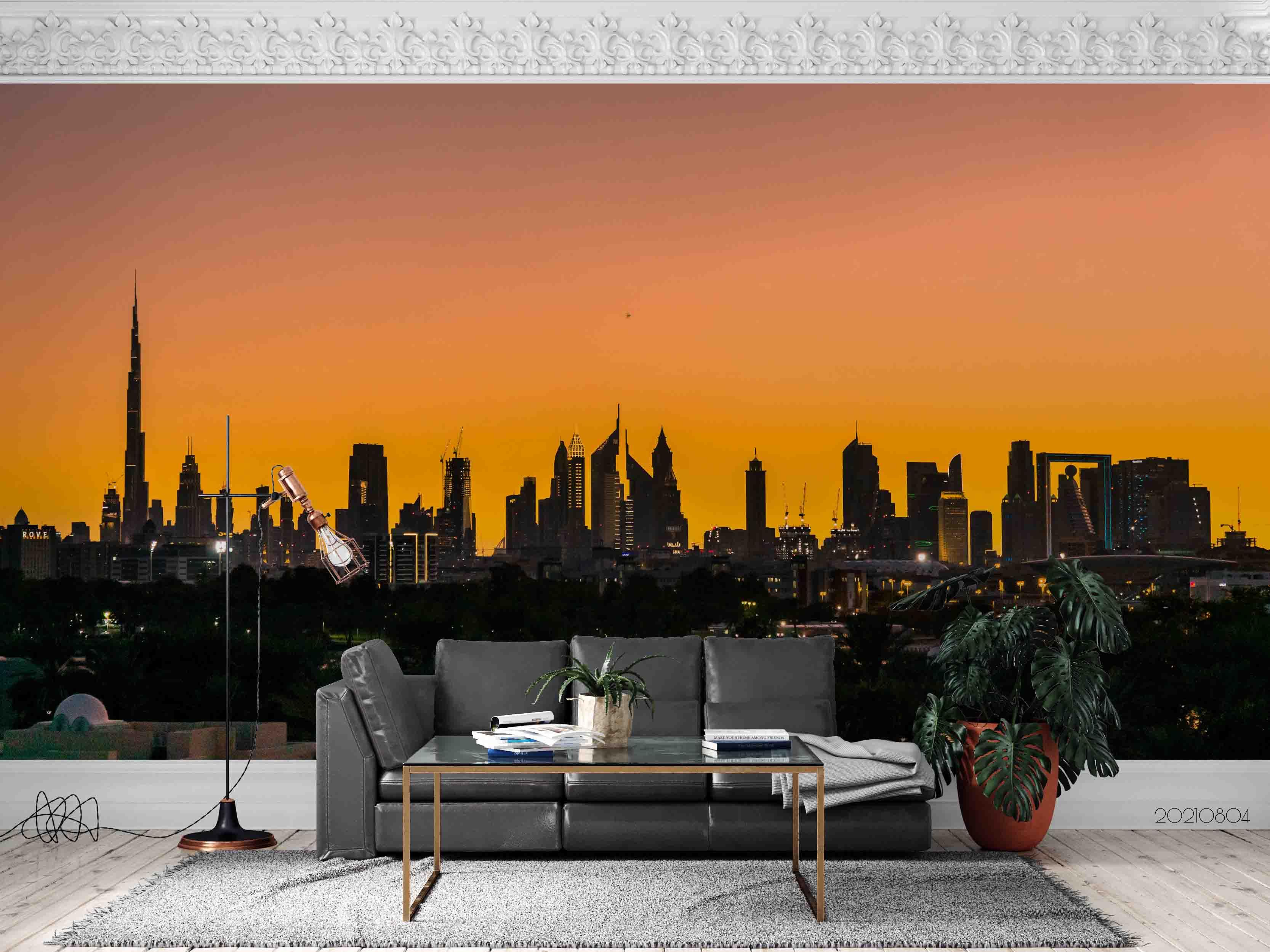 3D Dusk Modern Urban Landscape Wall Mural Wallpaper SWW4999- Jess Art Decoration