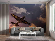 3D Sky Cloud Fighter Wall Mural Wallpaper LQH 409- Jess Art Decoration