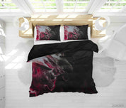 3D Abstract Black Marble Texture Quilt Cover Set Bedding Set Duvet Cover Pillowcases 82- Jess Art Decoration